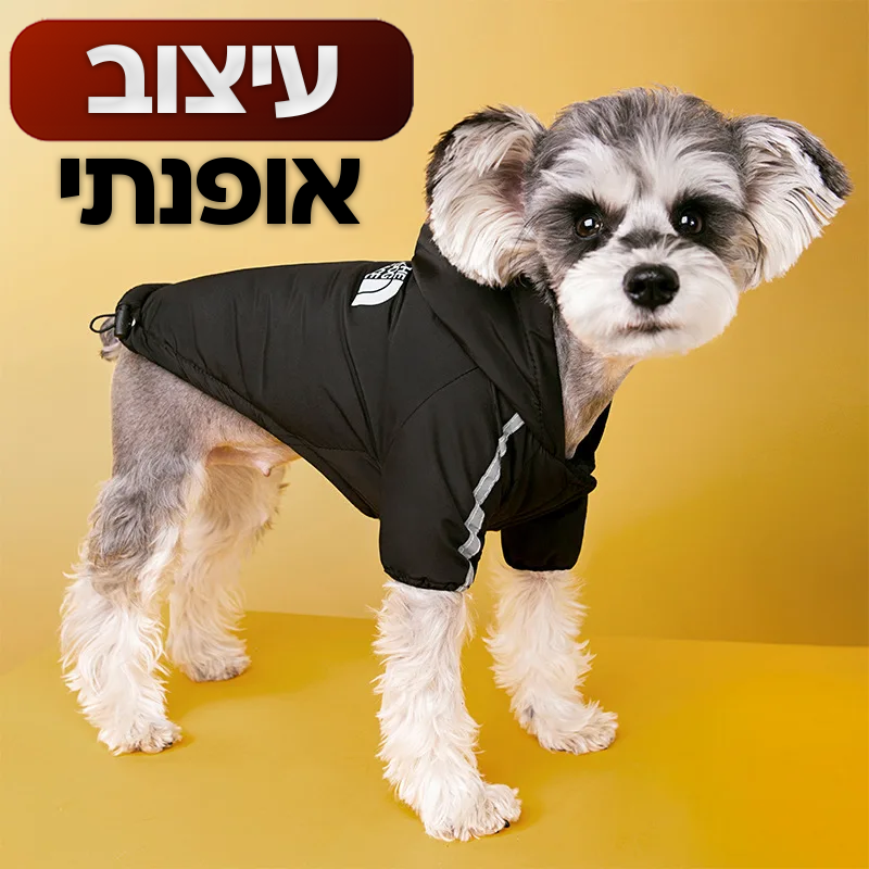 מעיל חורף לכלבים - עמיד למים ולגשם